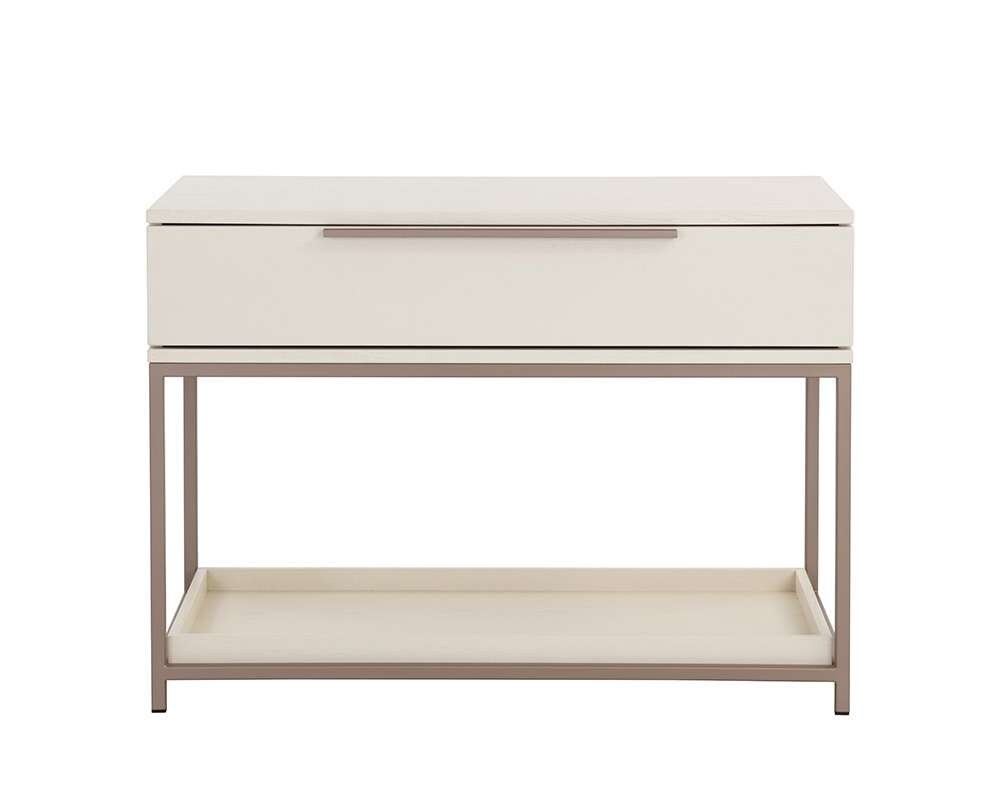 Sunpan - Artezia Rebel Nightstand Large - Champagne Gold - Cream - 109074 veiw 4