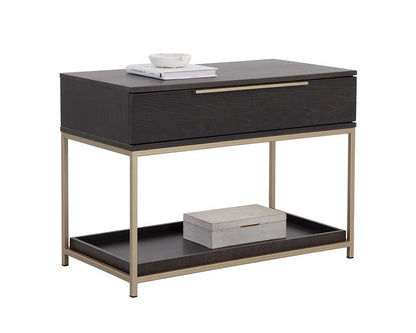 Sunpan - Artezia Rebel Nightstand Large - Gold - Charcoal Grey - 109073 veiw 1