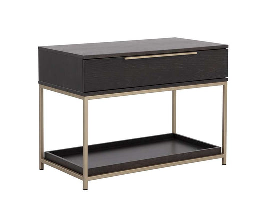Sunpan - Artezia Rebel Nightstand Large - Gold - Charcoal Grey - 109073 veiw 2