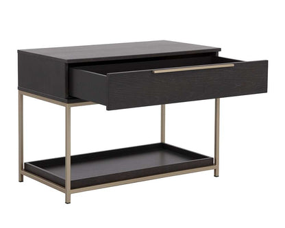 Sunpan - Artezia Rebel Nightstand Large - Gold - Charcoal Grey - 109073 veiw 3