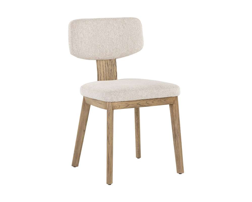Sunpan - Rickett Dining Chair - Weathered Oak - Dove Cream (Set Of 2) - 107883 veiw 1