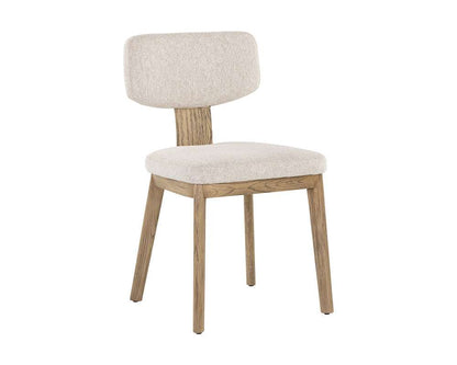 Sunpan - Rickett Dining Chair - Weathered Oak - Dove Cream (Set Of 2) - 107883 veiw 1