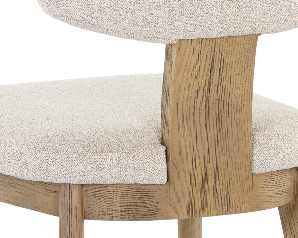 Sunpan - Rickett Dining Chair - Weathered Oak - Dove Cream (Set Of 2) - 107883 view 7
