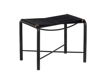 Sunpan - Riz Stool - Black Leather - 107086 veiw 1