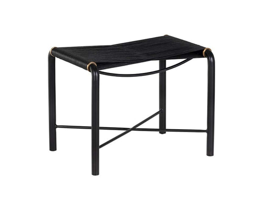 Sunpan - Riz Stool - Black Leather - 107086 veiw 1
