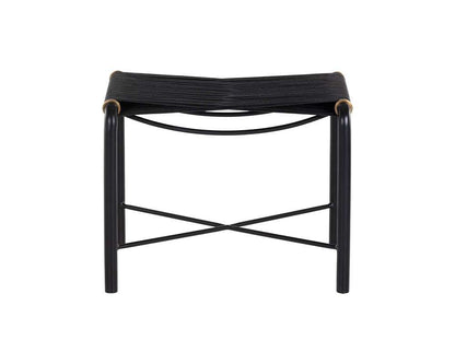 Sunpan - Riz Stool - Black Leather - 107086 veiw 2