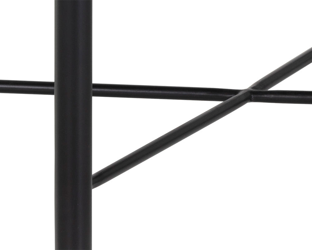 Sunpan - Riz Stool - Black Leather - 107086 view 5