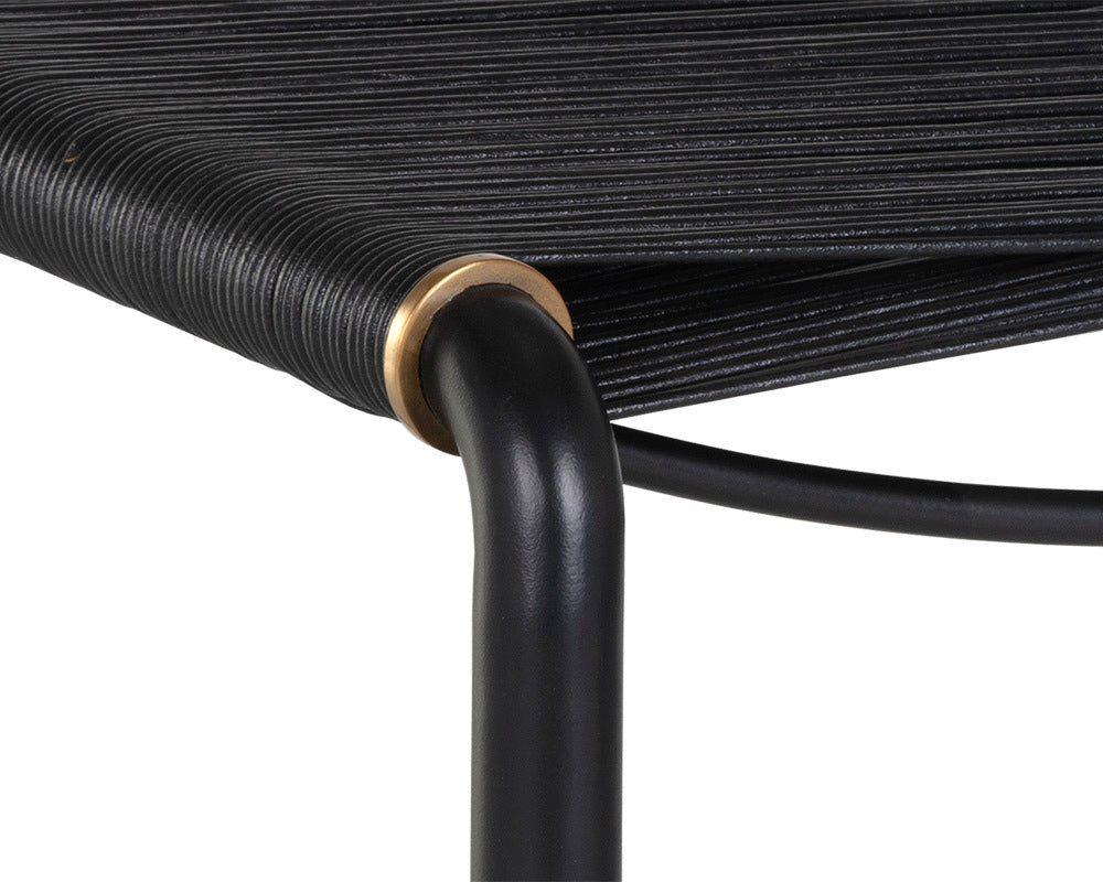 Sunpan - Riz Stool - Black Leather - 107086 view 6