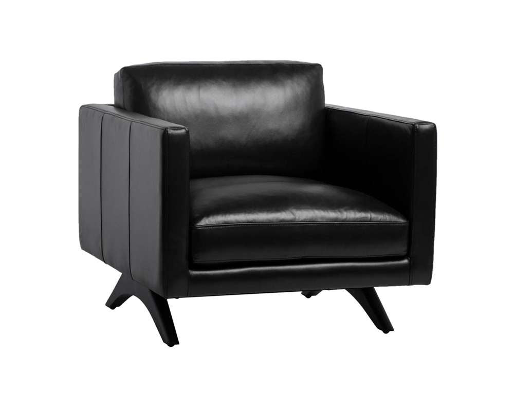 Sunpan - Westport Rogers Armchair - Cortina Black Leather - 110577 veiw 1