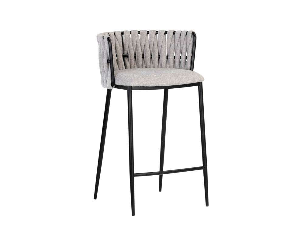 Sunpan - Ikon Sarai Counter Stool - Belfast Heather Grey - 106189 veiw 1