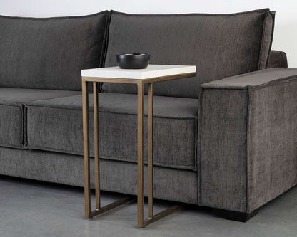 Sunpan - Solterra Sawyer End Table - Antique Brass - White - 108115 veiw 5