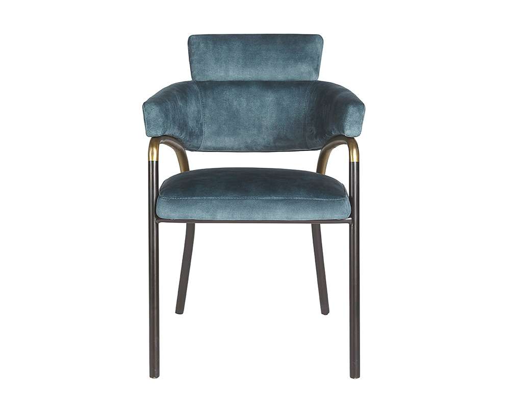 Sunpan - Irongate Sharqui Dining Armchair - Nono Petrol - 107310 veiw 2