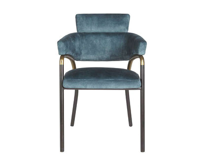 Sunpan - Irongate Sharqui Dining Armchair - Nono Petrol - 107310 veiw 2