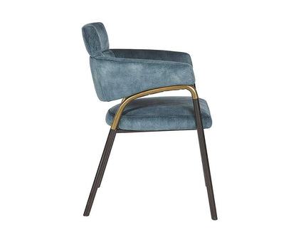 Sunpan - Irongate Sharqui Dining Armchair - Nono Petrol - 107310 veiw 3