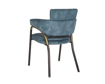 Sunpan - Irongate Sharqui Dining Armchair - Nono Petrol - 107310 veiw 4
