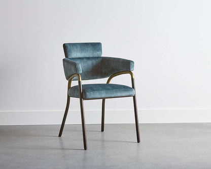 Sunpan - Irongate Sharqui Dining Armchair - Nono Petrol - 107310 veiw 5
