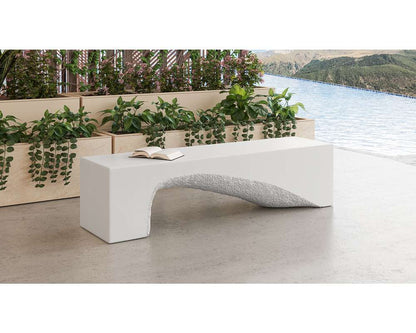Sunpan - Soma Bench - White - 110445 veiw 3