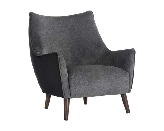Sunpan - Sorrel Lounge Chair - Polo Club Kohl Grey / Abbington Black - 105464 veiw 1