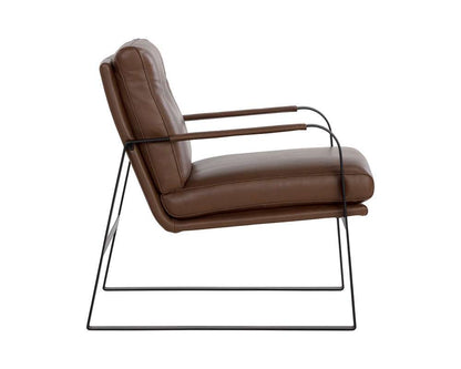 Sunpan - Sterling Lounge Chair - Missouri Mahogany Leather - 107698_CLOSEOUT veiw 3