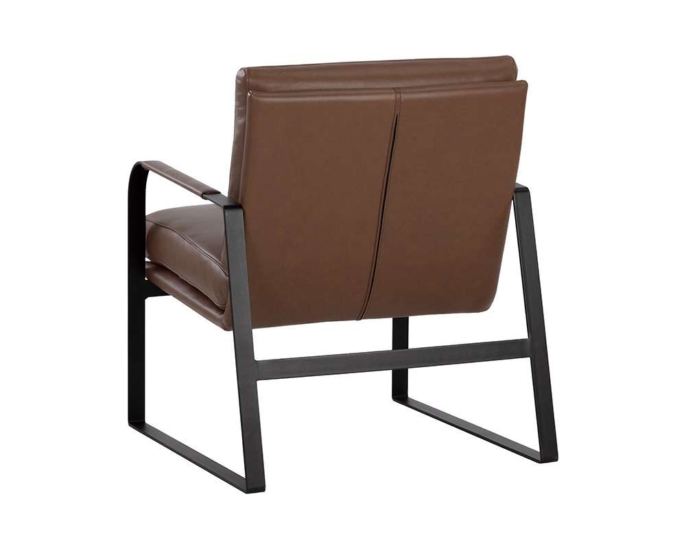 Sunpan - Sterling Lounge Chair - Missouri Mahogany Leather - 107698_CLOSEOUT veiw 4