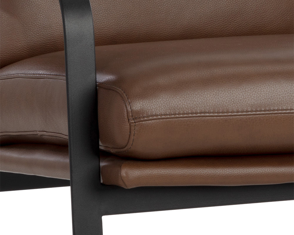 Sunpan - Sterling Lounge Chair - Missouri Mahogany Leather - 107698_CLOSEOUT view 6