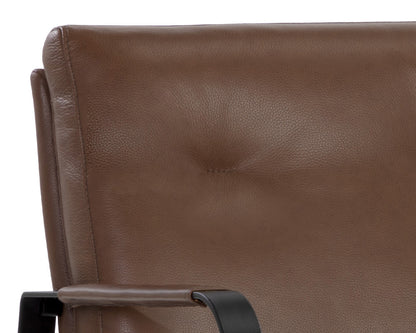 Sunpan - Sterling Lounge Chair - Missouri Mahogany Leather - 107698_CLOSEOUT view 7