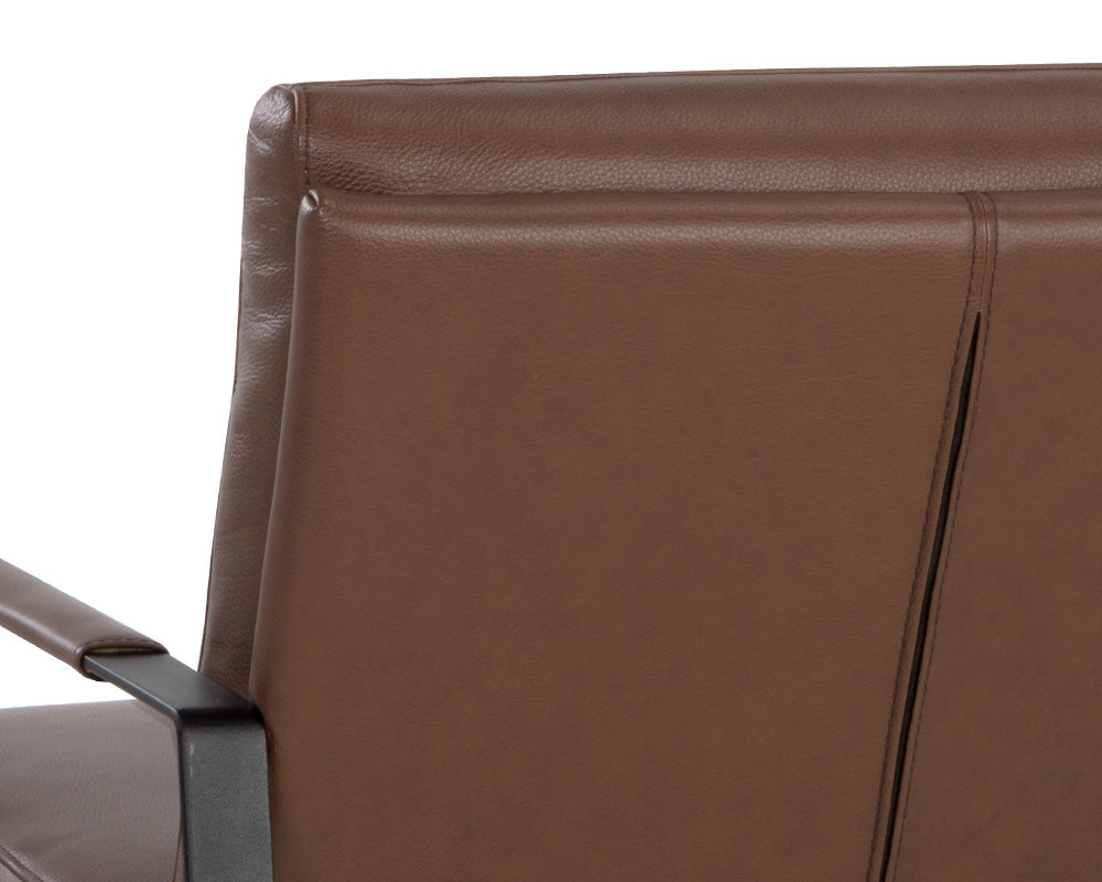 Sunpan - Sterling Lounge Chair - Missouri Mahogany Leather - 107698_CLOSEOUT view 8
