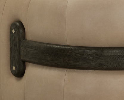 Sunpan - Tadeo Swivel Lounge Chair - Dark Brown - Sahara Sand Leather - 111080 view 6