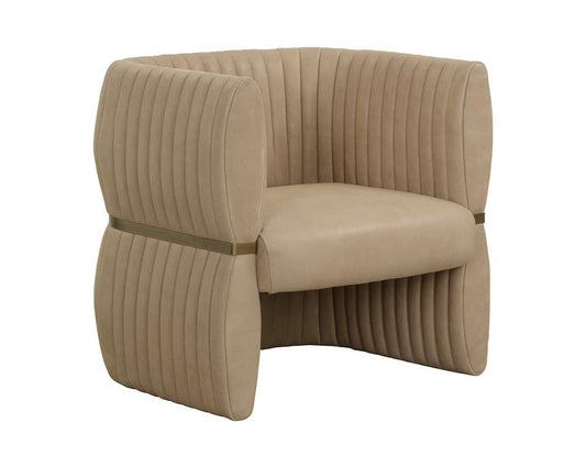 Sunpan - Tryor Lounge Chair - Sahara Sand Leather - 111009 veiw 1