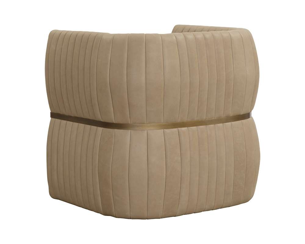 Sunpan - Tryor Lounge Chair - Sahara Sand Leather - 111009 veiw 4