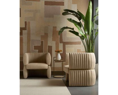 Sunpan - Tryor Lounge Chair - Sahara Sand Leather - 111009 veiw 5