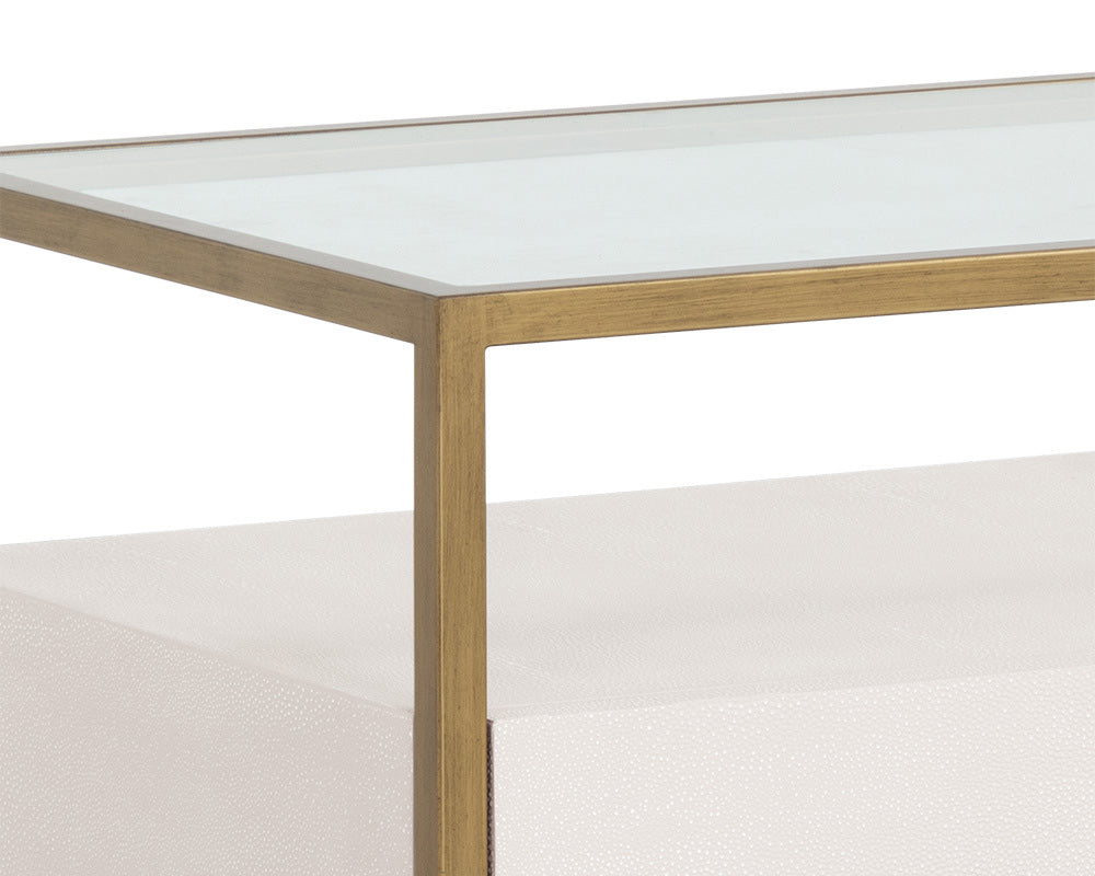 Sunpan - MIXT Venice Nightstand - Oyster Shagreen - 108148_CLOSEOUT view 5