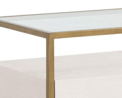Sunpan - MIXT Venice Nightstand - Oyster Shagreen - 108148_CLOSEOUT view 5
