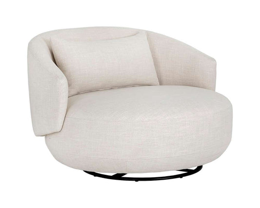 Sunpan - 5West Walsh Swivel Lounge Chair - Effie Linen - 107527 veiw 1