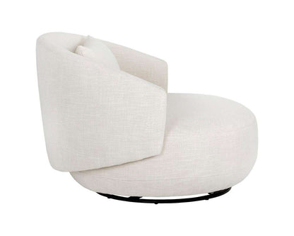 Sunpan - 5West Walsh Swivel Lounge Chair - Effie Linen - 107527 veiw 3