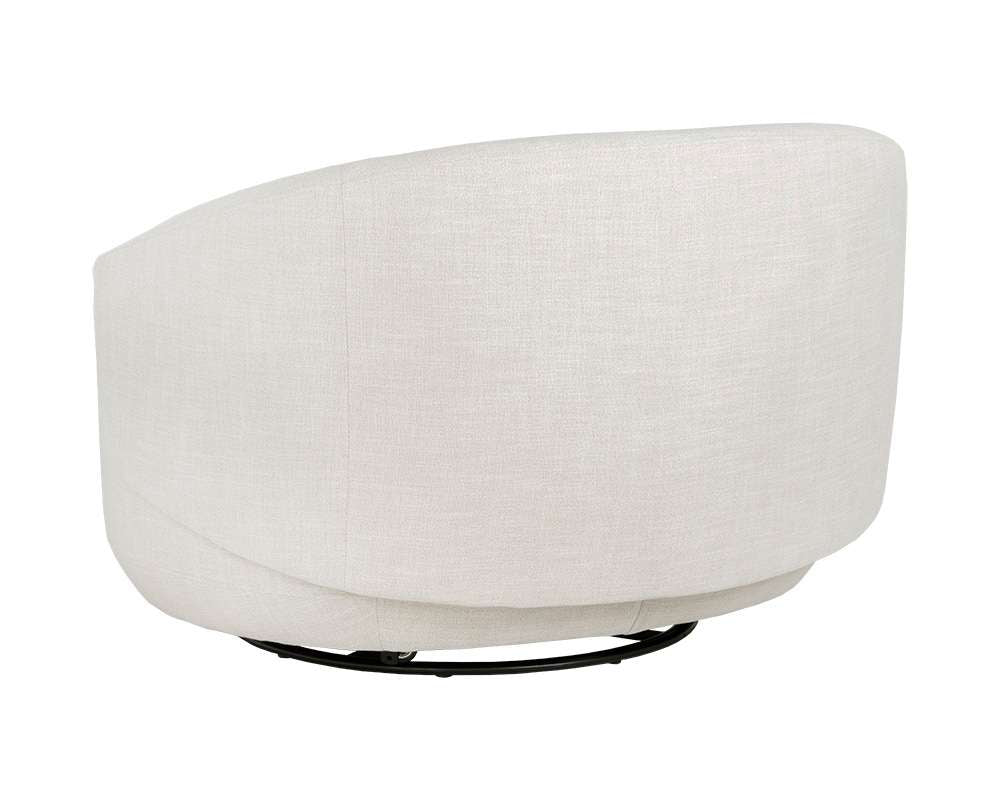 Sunpan - 5West Walsh Swivel Lounge Chair - Effie Linen - 107527 veiw 4