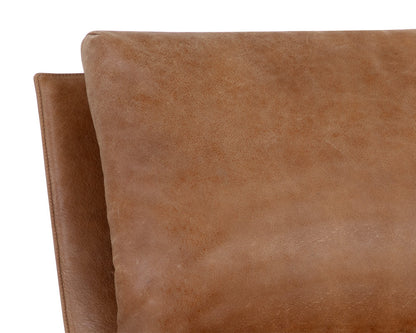 Sunpan - Zancor Lounge Chair - Gunmetal - Tan Leather - 109559 view 6