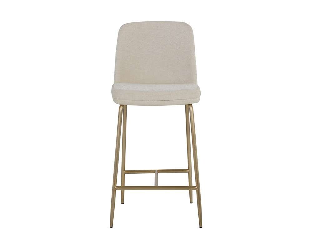 Sunpan - Ikon Zeke Counter Stool - Antique Brass - Bergen Ivory - 109182 veiw 2