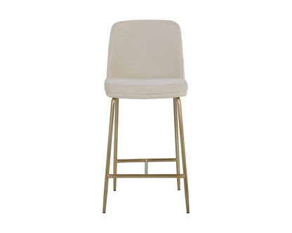 Sunpan - Ikon Zeke Counter Stool - Antique Brass - Bergen Ivory - 109182 veiw 2