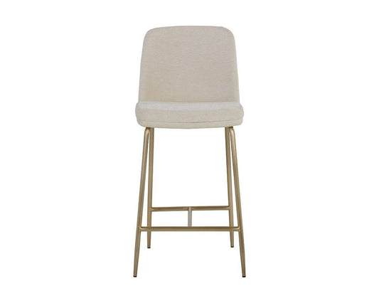 Sunpan - Ikon Zeke Counter Stool - Antique Brass - Bergen Ivory - 109182 veiw 2