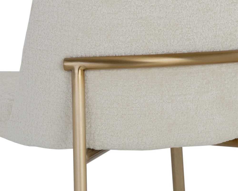 Sunpan - Ikon Zeke Counter Stool - Antique Brass - Bergen Ivory - 109182 view 5