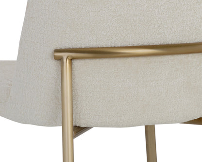 Sunpan - Ikon Zeke Counter Stool - Antique Brass - Bergen Ivory - 109182 view 5