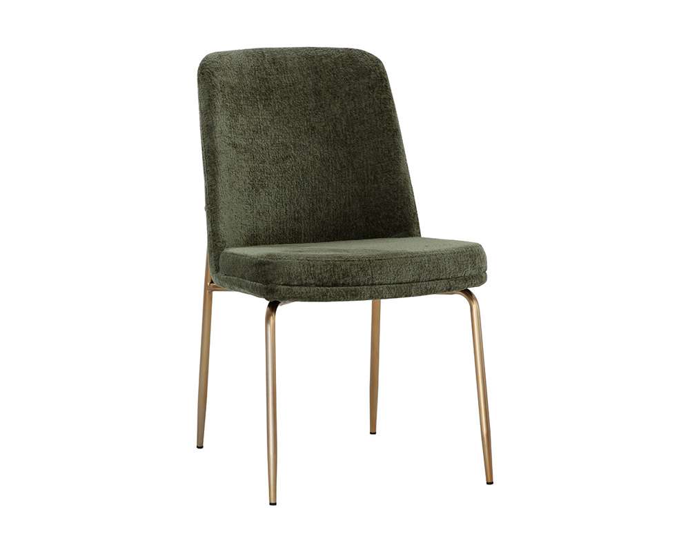 Sunpan - Zeke Dining Chair - Antique Brass - Bergen Olive (Set Of 2) - 109171 veiw 1