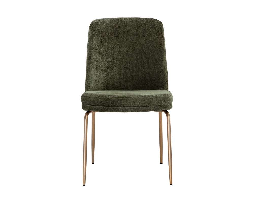 Sunpan - Zeke Dining Chair - Antique Brass - Bergen Olive (Set Of 2) - 109171 veiw 2