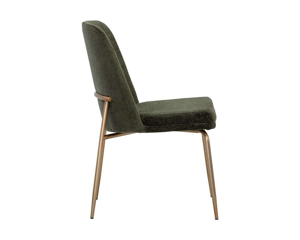Sunpan - Zeke Dining Chair - Antique Brass - Bergen Olive (Set Of 2) - 109171 veiw 3