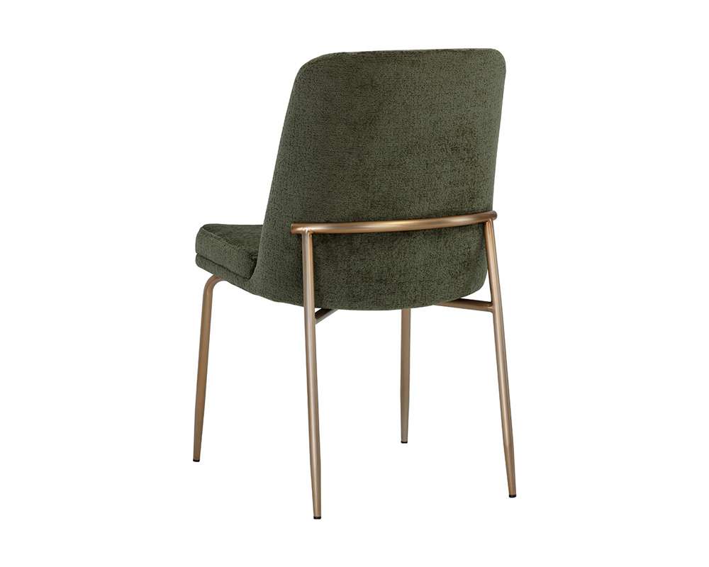Sunpan - Zeke Dining Chair - Antique Brass - Bergen Olive (Set Of 2) - 109171 veiw 4