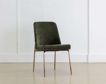 Sunpan - Zeke Dining Chair - Antique Brass - Bergen Olive (Set Of 2) - 109171 veiw 5