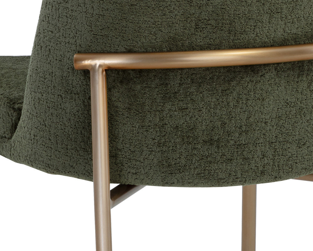 Sunpan - Zeke Dining Chair - Antique Brass - Bergen Olive (Set Of 2) - 109171 view 6