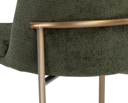 Sunpan - Zeke Dining Chair - Antique Brass - Bergen Olive (Set Of 2) - 109171 view 6