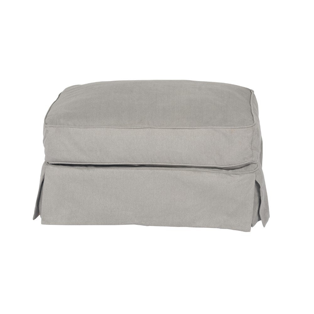 Sunset Trading - Americana Slipcovered Chair And Ottoman Performance Gray - SU-108520-30-391094 veiw 5